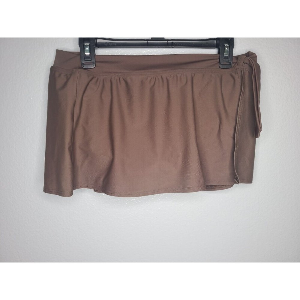 Athleta Side Split Skirt With Liner, Sz Large, Brown